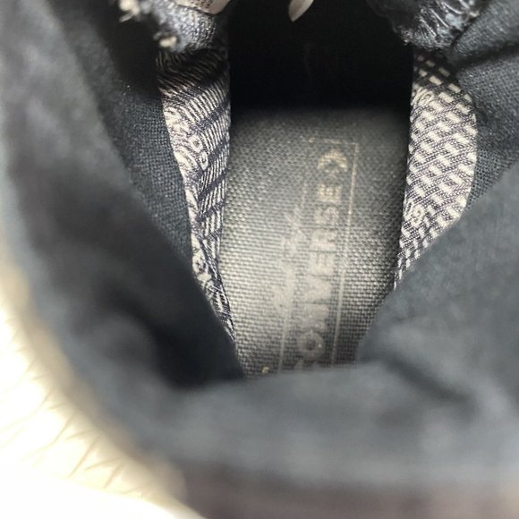 Converse High Tops 7.5 Women Shoes Goretex Sneakers Black Waterproof Spell Out - Picture 10 of 12